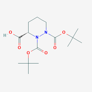 (S)-Tetrahydropyridazine-1,2,3-tricarboxylic acid 1,2-di-tert-butyl ester structure, CAS 156699-39-7