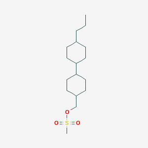 (trans,trans)-4'-Propyl-[1,1'-bicyclohexyl]-4-methanol 4-methanesulfonate structure, CAS 1215227-72-7