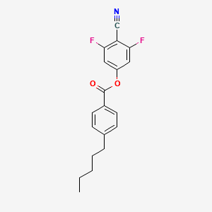 4-CYANO-3,5-DIFLUOROPHENYL 4-PENTYL-BENZOATE structure, CAS 123843-69-6