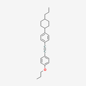 1-(4-trans-Propylcyclohexyl)-4-[4(4-propyloxyphenyl)ethinyl]-benzol structure, CAS 116903-49-2