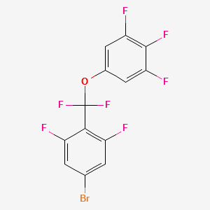 5-((4-BroMo-2,6-difluorophenyl)difluoroMethoxy)-1,2,3-trifluorobenzene structure, CAS 511540-64-0