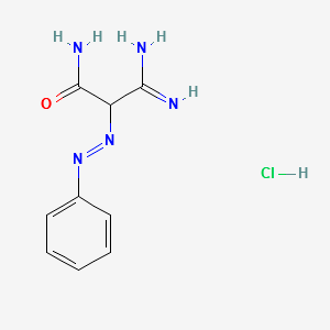 2-FORMAMIDINO-2-PHENYLDIAZOACETAMIDE HYDROCHLORIDE structure, CAS 6285-64-9