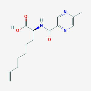 (S)-2-(5-methylpyrazine-2-carboxamido)non-8-enoic acid structure, CAS 1216941-97-7