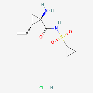CYCLOPROPANECARBOXAMIDE, 1-AMINO-N-(CYCLOPROPYLSULFONYL)-2-ETHENYL-, HYDROCHLORIDE (1R,2S)- structure, CAS 630421-49-7