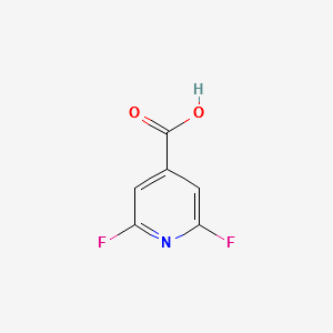 2,6-Difluoro-4-pyridinecarboxylic acid structure, CAS 88912-23-6