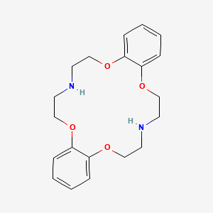 7,8,9,10,18,19,20,21-Octahydro-6H,17H-dibenzo[b,k][1,4,10,13,7,16]tetraoxadiazacyclooctadecine structure, CAS 36080-67-8