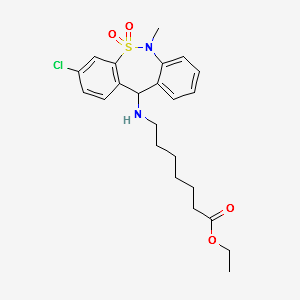Tianeptine Ethyl Ester structure, CAS 66981-77-9