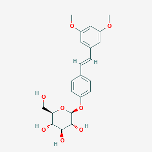 β-D-Glucopyranoside, 4-[2-(3,5-dimethoxyphenyl)ethenyl]pheny structure, CAS 50450-35-6