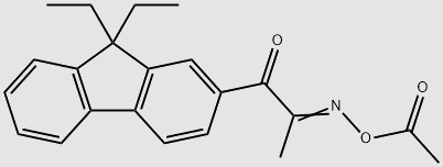 1-(9,9-diethyl-9H-fluoren-2-yl)-2-(acetyloxyimino)propan-1-one structure, CAS 1624294-57-0
