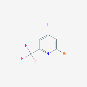 2-bromo-4-iodo-6-(trifluoromethyl)pyridine structure, CAS 749875-09-0