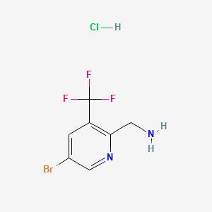 2-aminomethyl-3-trifluoromethyl-5-bromopyridine hydrochloride structure, CAS 1416712-86-1