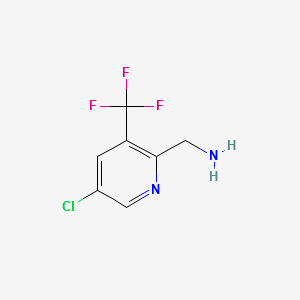 2-aminomethyl-3-trifluoromethyl-5-chloropyridine structure, CAS 1393552-67-4