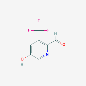 2-Pyridinecarboxaldehyde, 5-hydroxy-3-(trifluoromethyl)- structure, CAS 1256788-04-1