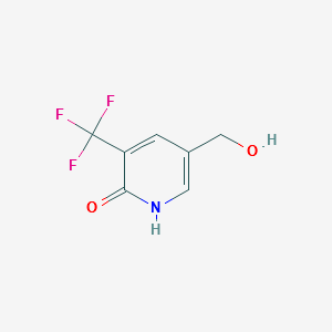 2-hydroxy-3-trifluoromethyl-5-hydroxymethylpyridine structure, CAS 1378689-13-4