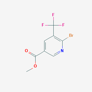 Methyl 5-trifluoromethyl-6-bromonicotinate structure, CAS 1256810-81-7