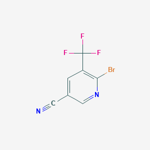 6-BROMO-5-(TRIFLUOROMETHYL)NICOTINONITRILE structure, CAS 1496535-09-1