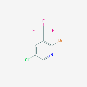 2-BROMO-5-CHLORO-3-(TRIFLUOROMETHYL)PYRIDINE structure, CAS 1256820-00-4