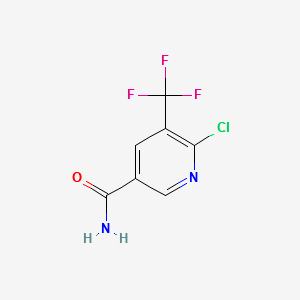 6-Chloro-5-(trifluoromethyl)nicotinamide structure, CAS 1360936-15-7