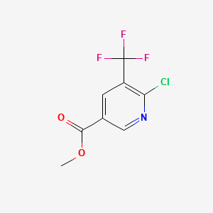 Methyl 6-chloro-5-(trifluoroMethyl)nicotinate structure, CAS 1360952-35-7