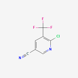6-Chloro-5-(trifluoromethyl)nicotinonitrile structure, CAS 1245915-29-0