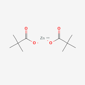 Zinc pivalate structure, CAS 15827-10-8