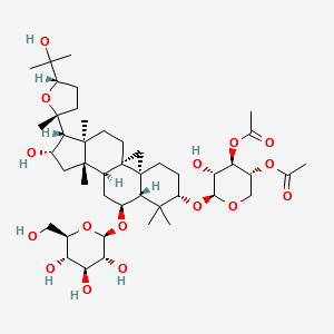 β-D-Glucopyranoside,(3β,6α,16β,20R,24S)-3-[(3,4-di-O-acetyl-β-D-xylopyranosyl)oxy]-20, 24-epoxy-16,25-dihydroxy-9,19-cyclolanostan-6-yl structure, CAS 1324005-51-7