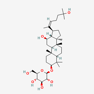 23-O-β-D-glucopyranosyl-3β,12β,25-trihydroxyl daMMar-(E)-20(22)-ene structure, CAS 1370264-16-6