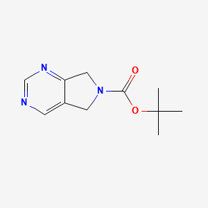 tert-Butyl 5H-pyrrolo[3,4-d]pyrimidine-6(7H)-carboxylate structure, CAS 1207175-93-6