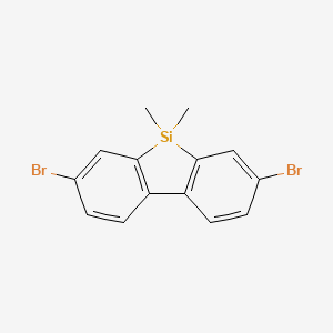 3,7-Dibromo-5,5-dimethyl-5H-dibenzo[b,d]silole structure, CAS 1228595-79-6