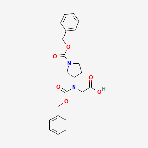 (3s)-3-(Benzyloxycarbonyl-carboxyMethyl-aMino)-pyrrolidine-1-carboxylic acid benzyl ester structure, CAS 1056211-06-3