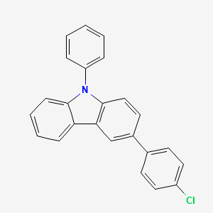 3-(4-Chlorophenyl)-9-phenyl-9H-carbazole structure, CAS 1026033-57-7