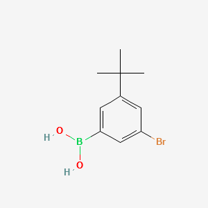 Boronic acid, B-[3-bromo-5-(1,1-dimethylethyl)phenyl]- structure, CAS 1373881-94-7