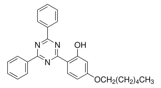 2-(4,6-Diphenyl-1,3,5-triazin-2-yl)-5-[(hexyl)oxy]-phenol structure, CAS 147315-50-2