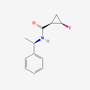 cis-2-fluorocyclopropyl)-N-((R)-1-phenylethyl)acetaMide structure, CAS 127199-12-6