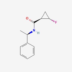 (trans)-2-fluorocyclopropyl)-N-((R)-1-phenylethyl)acetaMide structure, CAS 167073-06-5
