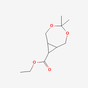 Ethyl 4,4-diMethyl-3,5-dioxabicyclo[5.1.0]octane-8-carboxylate structure, CAS 1624262-21-0