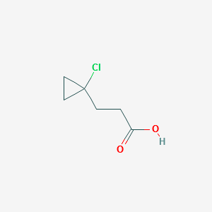 1-chloroCyclopropanepropanoic acid structure, CAS 681128-31-4