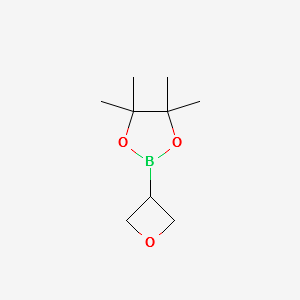 4,4,5,5-TetraMethyl-2-(oxetan-3-yl)-1,3,2-dioxaborolane structure, CAS 1396215-84-1