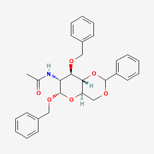 Benzyl 2-acetamido-3-O-benzyl-4,6-O-benzylidene-2-deoxy-α-D-glucopyranoside structure, CAS 14146-26-0