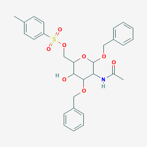 α-D-Glucopyranoside, phenylmethyl 2-(acetylamino)-2-deoxy-3-O-(phenylmethyl)-, 6-(4-methylbenzenesulfonate) structure, CAS 50908-12-8