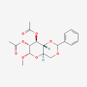 Methyl-4,6-di-O-benzylidene-2,3-di-O-acetyl-α-D-glucopyranoside structure, CAS 4141-45-1