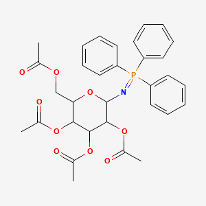 β-D-Galactopyranosylamine, N-(triphenylphosphoranylidene)-, 2,3,4,6-tetraacetate structure, CAS 6920-04-3