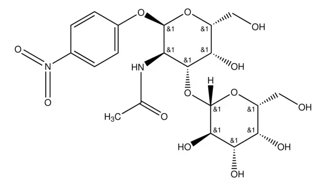 P-NITROPHENYL 2-ACETAMIDO-2-DEOXY-3-O-(BETA-D-GALACTOPYRANOSYL)-ALPHA-D-GALACTOPYRANOSIDE structure, CAS 59837-14-8