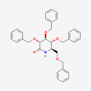 (3R,4S,5R,6R)-3,4,5-tris(benzyloxy)-6-(benzyloxymethyl)piperidin-2-one structure, CAS 77174-08-4