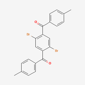 [2,5-dibromo-4-(4-methylbenzoyl)phenyl](4-methylphenyl)methanone structure, CAS 19126-26-2