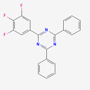 2,4-diphenyl-6-(3,4,5-trifluorophenyl)-1,3,5-triazine structure, CAS 1808158-43-1