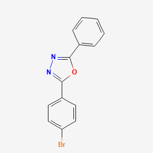 2-(4-BROMOPHENYL)-5-PHENYL-1,3,4-OXADIAZOLE structure, CAS 21510-43-0