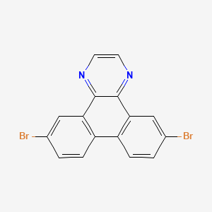 6,11-dibromo-1,4-diazatriphenylene structure, CAS 1012836-59-7