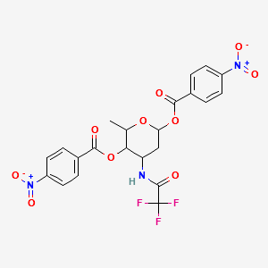 N-Trifluoroacetamido-1,4-di-p-nitrobenzoyl Daunosamine structure, CAS 52583-22-9
