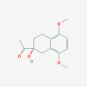 1-[(2R)-1,2,3,4-Tetrahydro-2-hydroxy-5,8-dimethoxy-2-naphthalenyl]-ethanone structure, CAS 41098-96-8
